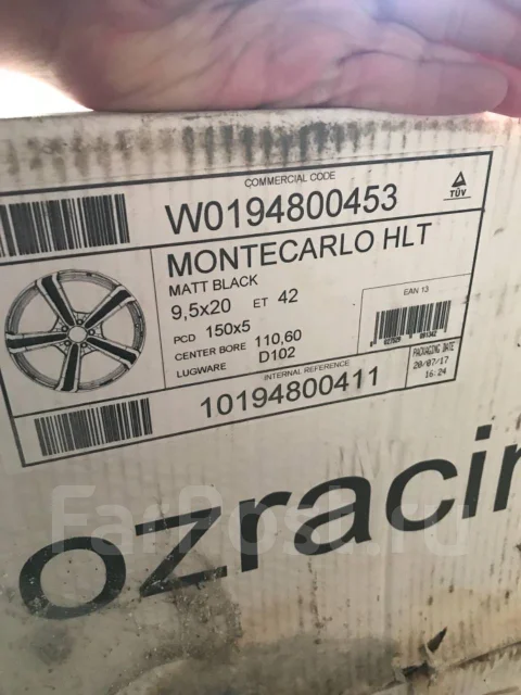 OZ Racing Montecarlo HLT. 9.5x20", 5x150, ET42 ����
