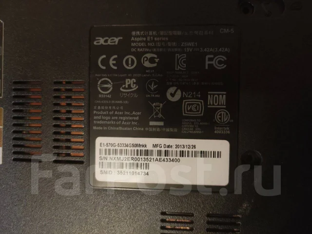 Acer Aspire E1. 15.6", ��� 4 ��, ���� 500���, WiFi: 1, Bluetooth: 1, ����������� �� 1��. ����