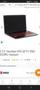 MSI. 17.3", ��� 16 ��, ���� 500���, WiFi: 1, Bluetooth: 1 ����
