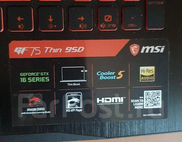 MSI. 17.3", ��� 16 ��, ���� 500���, WiFi: 1, Bluetooth: 1 ����