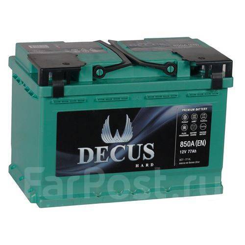 Аккумулятор Decus 77ah 850a С обменом 8000 руб, сурьмянистый ...