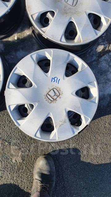 1511 оригинальные штампованные диски с колпаками Honda, 15", 1 шт ...