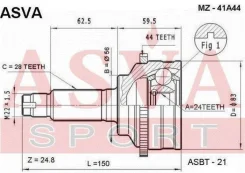 ���� MZ-41A44 ASVA ������� 24x56x28 MZ41A44 ����