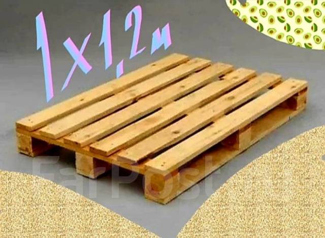 Поддон деревянный паллет 1х1,2м 1000х1200см, в наличии. Цена: 340₽ во ...