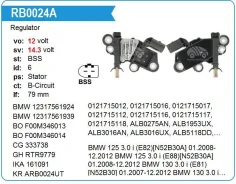 ��������� ���������� BMW 125 RB0024A RB0024A ����