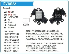 ��������� ���������� Hyundai Accent, KIA Cerato UTM RV1882A ����
