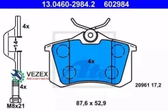 ������� �������� �. VW Golf/Passat/Polo 1.6-2.0/2.9/1.9TDi 88-02 13.0460-2984.2 263 00=571906B ! ATE 13046029842 13046029842 ����