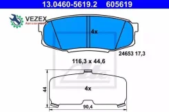 ������� �������� �. Toyota Land Cruiser 4.7 V8/4.5D V8 08 13.0460-5619.2 1272 00 [0446660120] ! ATE 13046056192 13046056192 ����