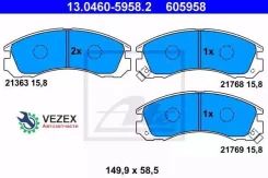 ������� ��������� �������� Mitsubishi: Outlander III, 2.0/2.0 4WD/2.0 Bifuel/2.0 Hybrid 4WD/2.2 DI-D 4WD/Plug-in Hybrid, 90-21 ATE 13046059582 1304605...