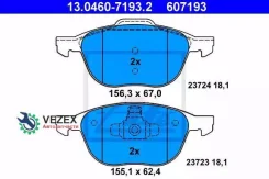 ������� ���. FORD Focus II, C-MAX/Mazda 3/Volvo V50 ATE^13.0460-7193.2 ATE 13046071932 13046071932 ����