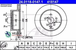 ���� ��������� Lexus GS/IS 05- ����. ATE 24011801471 24011801471 ����