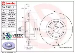 ���� ��������� Subaru Impreza/Legacy 00- 2.0-2.5 ����. �����. D=326 (� ����. 1 ��. ) Brembo 09781211 09781211 ����