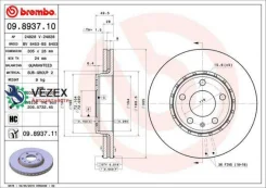 ���� ��������� OPEL/Renault/Nissan Vivaro/Traffic/Primastar 01-/06- ������.305��. ����. Brembo 09893711 09893711 ����