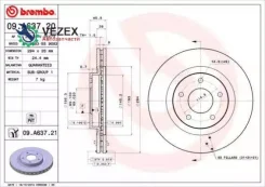 ���� ��������� Mitsubishi/PSA Outlander 2/3/C4 Aircross/4008/ASX 06-/12-/10- ������.294��. PVT Brembo 09A63721 09A63721 ����