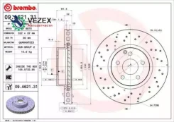 ���� ��������� MB W204/W212 07- 2.0-3.5 �����. ����. D=322 Brembo 09A62131 09A62131 ����