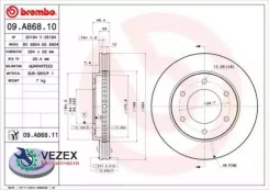 ���� ��������� Mitsubishi L200 05- ����. �����. D=294 Brembo 09A86810 09A86810 ����