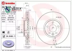 ���� ��������� VW Multivan/Transporter 03- �����. ����. D=340 Brembo 09B49810 09B49810 ����