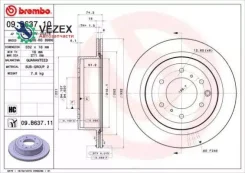 ���� ��������� Mitsubishi Pajero 4 07- ����.332��. Brembo 09B63711 09B63711 ����