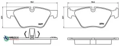������� ��������� BMW 5 F10/F11 2.0-3.0 10- �������� Brembo P06060 P06060 ����
