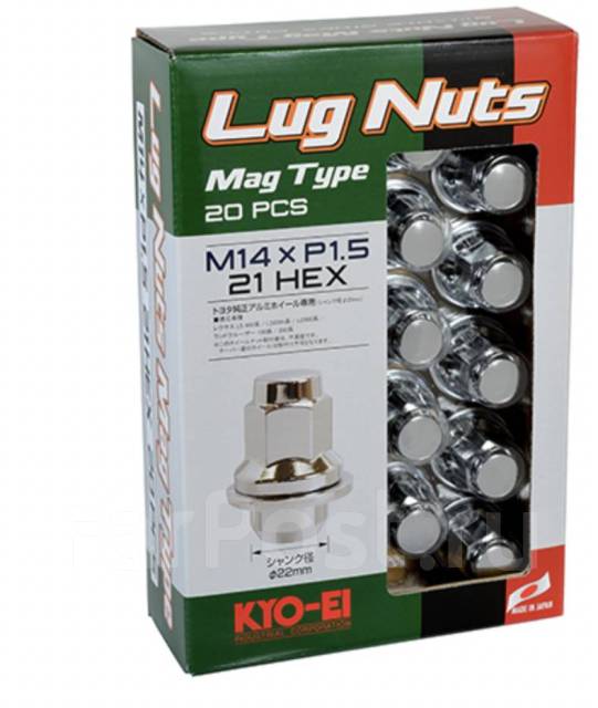 Новые, японские гайки KYO-EI - M14x1,5 с пресс шайбой - 21ключ, новый ...