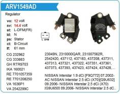 ��������� ���������� Nissan Renault Laguna 2.0, Terrano 16- UTM RV1549A ����
