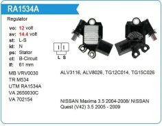 ��������� ���������� Nissan Maxima 3.5L 2004-2008 UTM RA1534A ����
