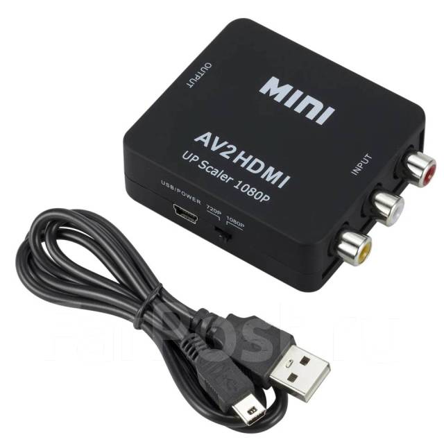 Видео переходник RCA в HDMI, новый, в наличии. Цена: 600₽ во Владивостоке