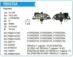 ��������� ���������� Renault Laguna 1.9 ARB0276PE ARB0276PE ����