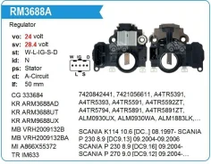 ��������� ���������� Scania P 310 8.9 [DC9.11] 09.2004, 24V Krauf RM3688B ����