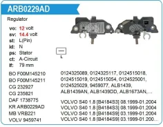 ��������� ���������� Volvo S60 2.0 Turbo [B5204T5] 11.2000- UTM RB0229A ����