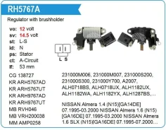 ��������� ����������+�������������� Nissan Primera 1.6 ARH5767UT ARH5767UT ����