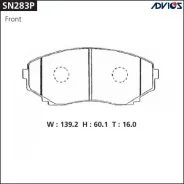 ��������� ������� �������� 452/631 (SN283P) Advics SN283P ����
