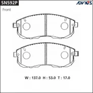 ��������� ������� �������� SN592P Advics (AN-279/GP-01119/PF-2474) SN592P ����