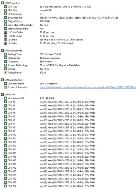 Intel Xeon E5-2673 v3 ����