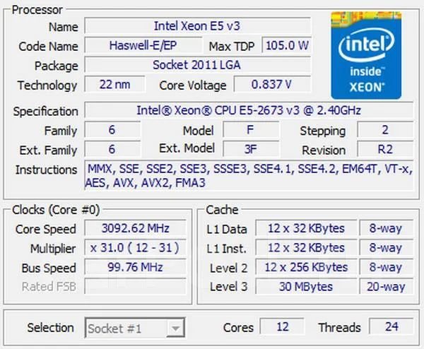 Intel Xeon E5-2673 v3 ����