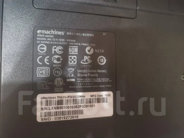 eMachines E642-P342G32Mikk. WiFi: 1, Bluetooth: 1 ����