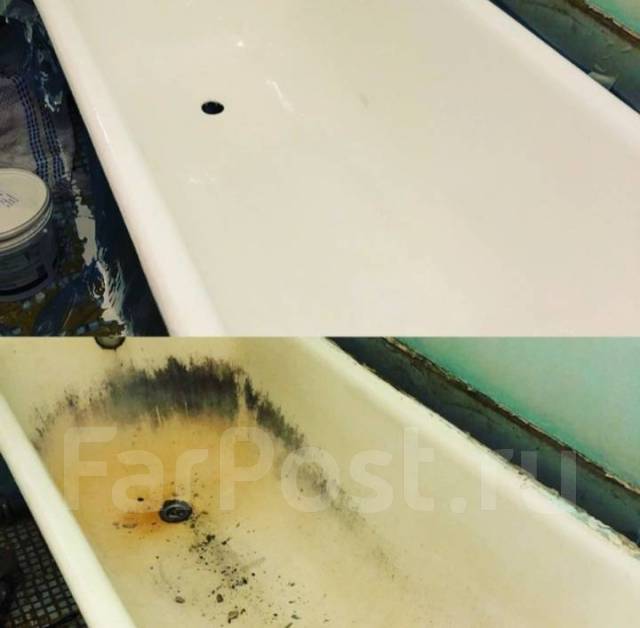 Ремонт ванн наливным акрилом во Владивостоке