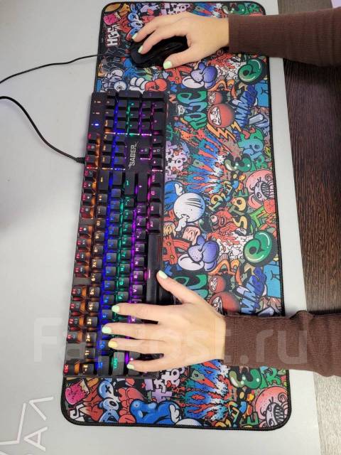 Большой качественный Игровой коврик для мыши 70 x 30, новый, в наличии ...