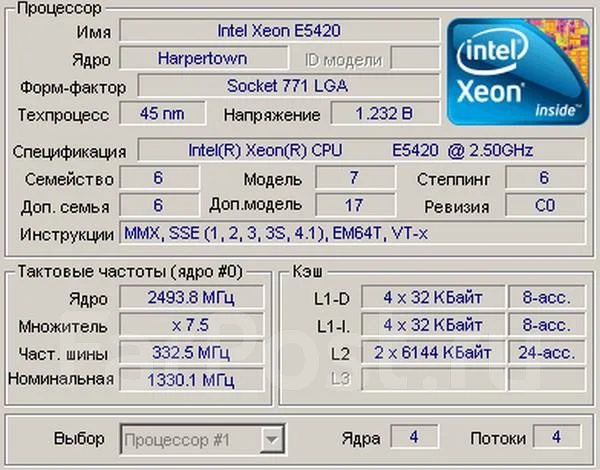 Intel Xeon E5420 ����