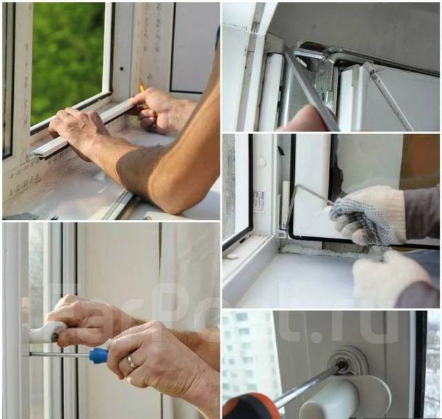 Установка уплотнителя, ремонт окон ПВХ, москитные сетки во Владивостоке