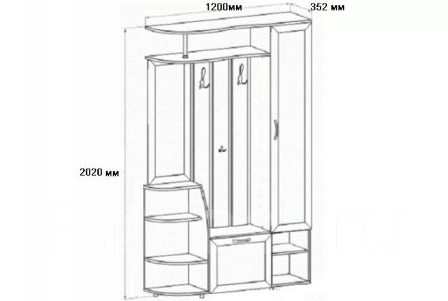 Ксения 2 прихожая размеры