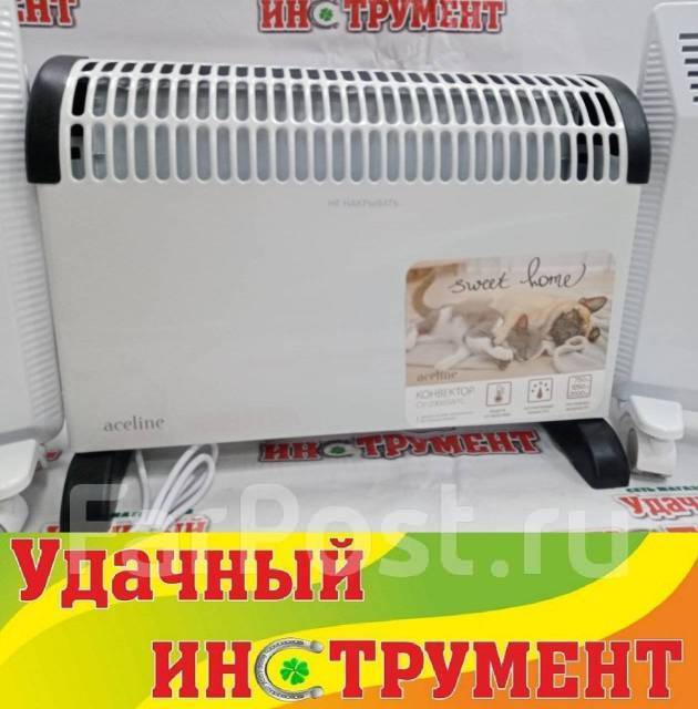 Конвектор электрический Aceline CV-2000SWYL, 2 кВт, 25 м2 ...