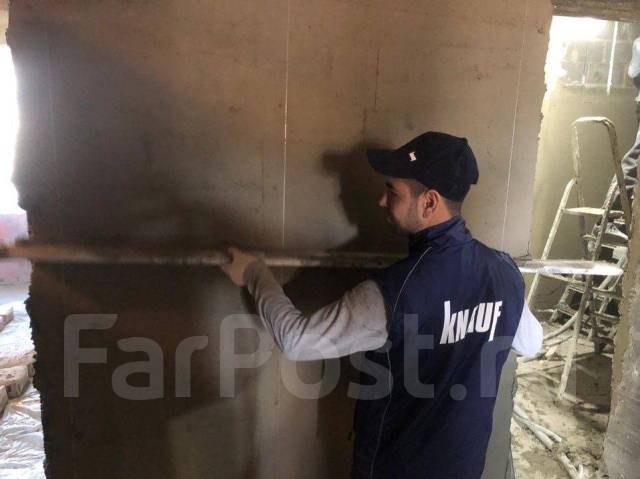 Штукатурка стен механизированным (машинным) способом во Владивостоке