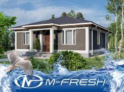 M-fresh Mikki (Посмотрите готовый проект милого одноэтажного дома! ). до 100 кв. м., 1 этаж, 3 комнаты, бетон
