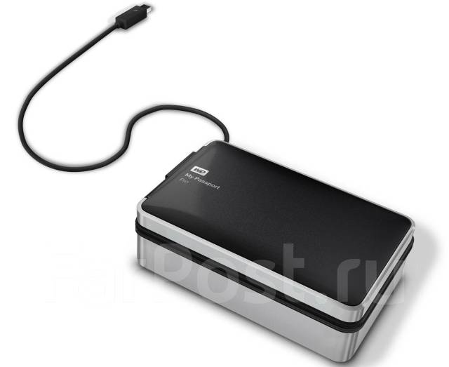 Внешний HDD WD My Passport Pro Thunderbolt [Wdbrnb0040DBK] 4ТБ, 4 000 ...