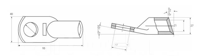 Наконечник медный луженый ТМЛ 185-16-21 ГОСТ 7386-80 Зэтарус - Свет и ...