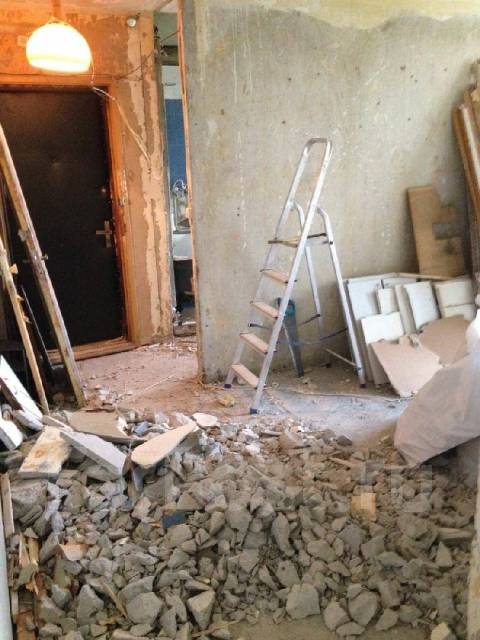 Демонтаж стены/перегородки/потолков/полы/бетон/кирпич. Вывоз Мусора во ...