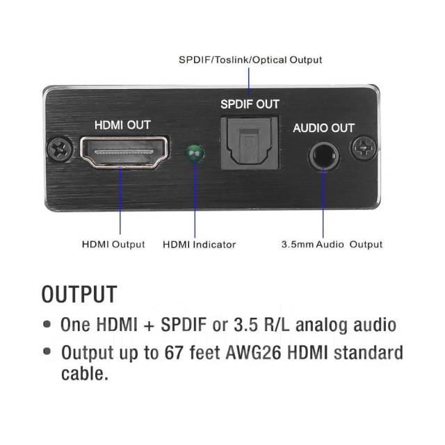 Адаптер переходник экстрактор HDMI-Аудио PX-AY78 Spdif Optical Toslink ...