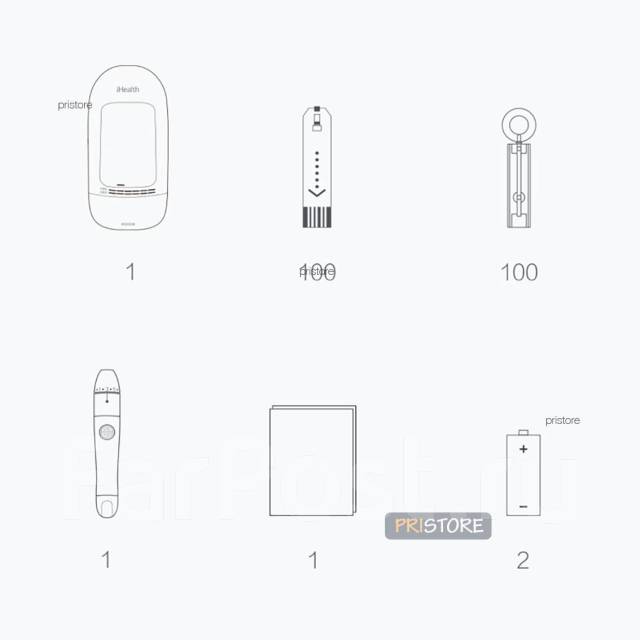 Глюкометр Xiaomi iHealth AG-607, новый, в наличии. Цена: 2 880₽ во ...