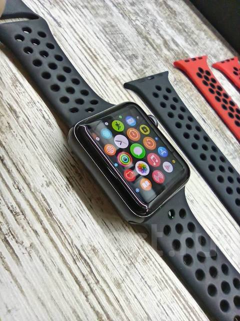 Apple watch 3 Nike 42, умные часы, GPS, NFC, IP68, iOS, б/у, в